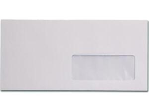 Φάκελος αλληλογραφίας λευκός 11x23cm με δεξί παράθυρο (1 τεμάχιo) (Λευκό)